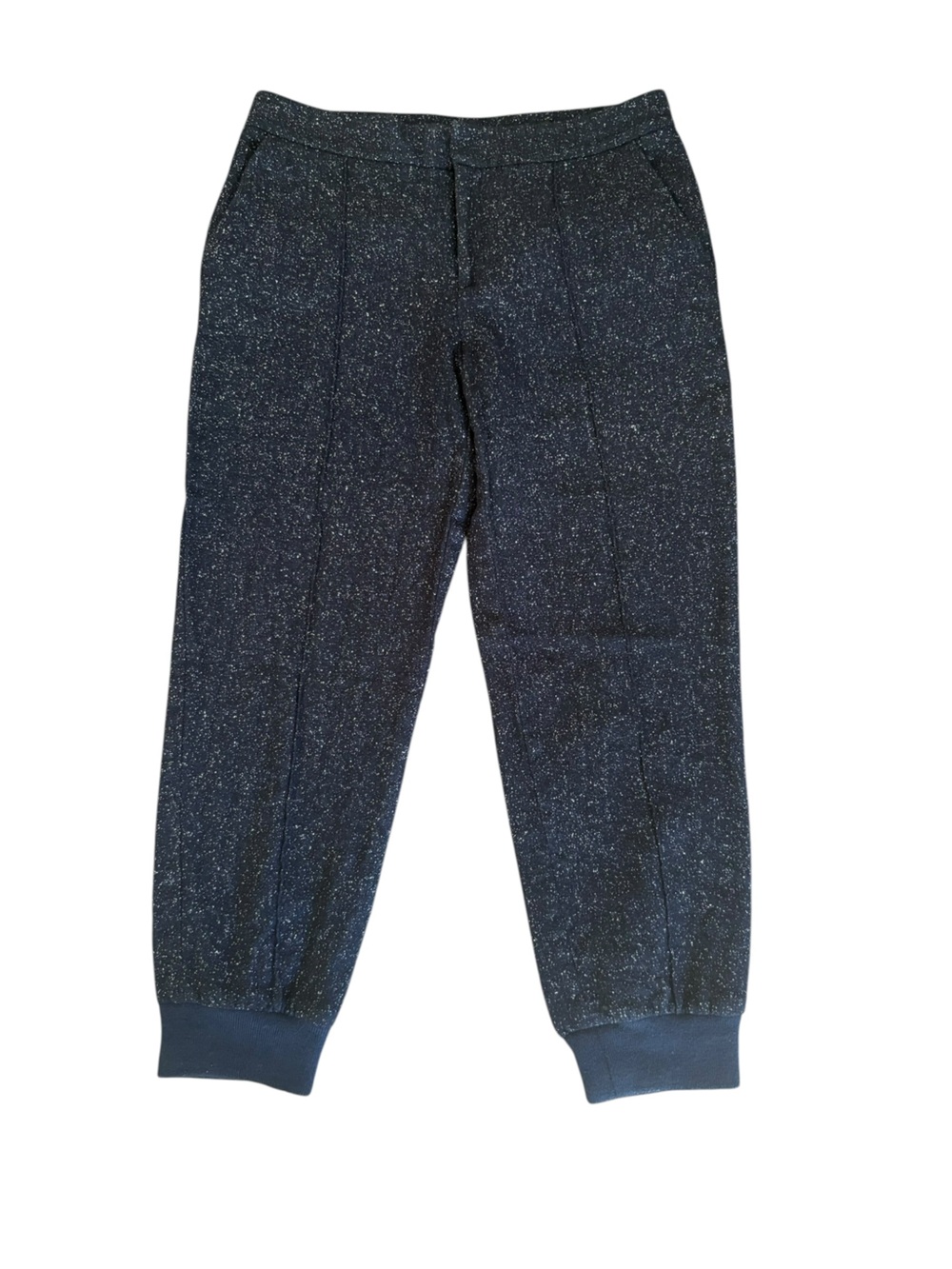 Club Monaco Twill Wool Silk Cropped Jogger Pants Womens Size 2 Navy Blue